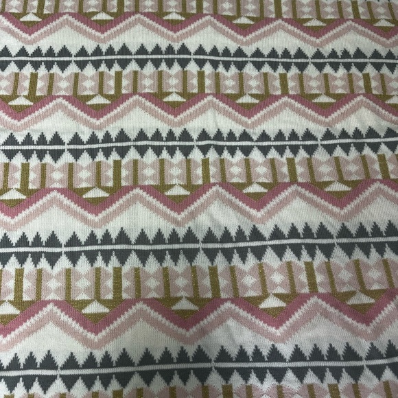 Emily & Meritt Pottery Barn Kids Baby Blanket *40”x 30” Pom Poms Pastels Gold - Picture 3 of 6